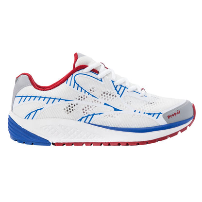 Propet Propet One LT 's Lace Up Athletic Shoes - White/Red - Outer Side