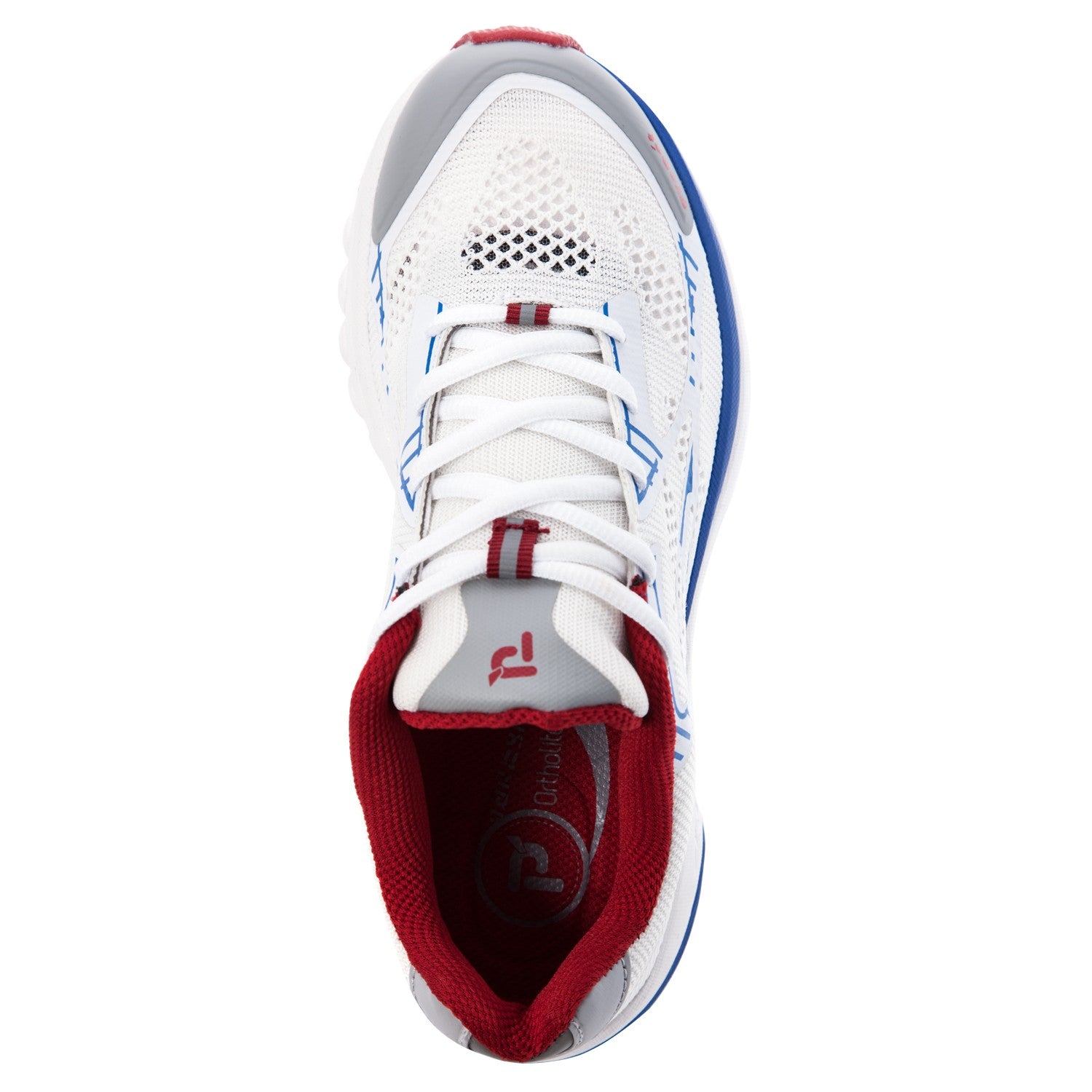 Propet Propet One LT 's Lace Up Athletic Shoes - White/Red - Top