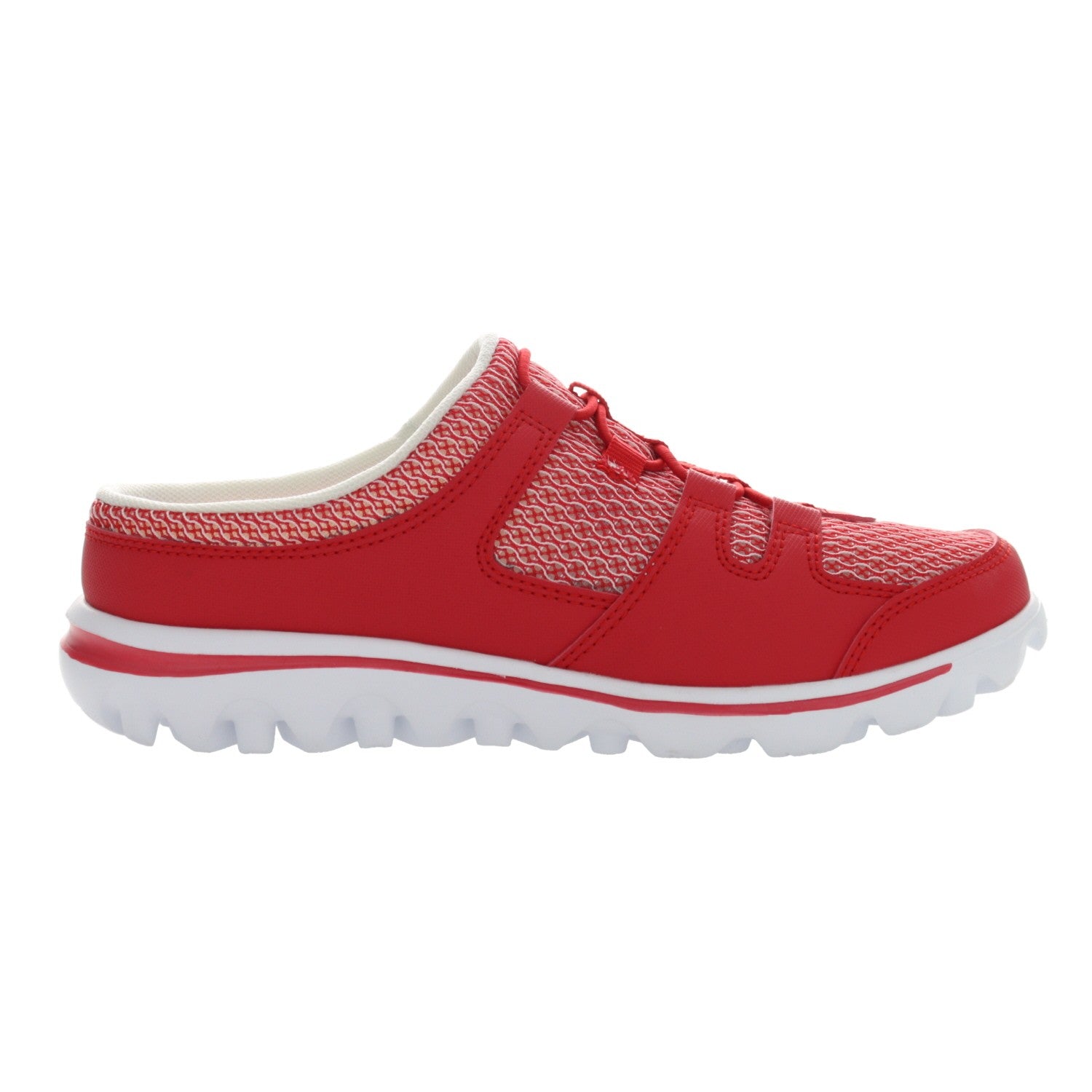 Propet Women's TravelActiv Slide Casual Shoes - Red - Outer Side