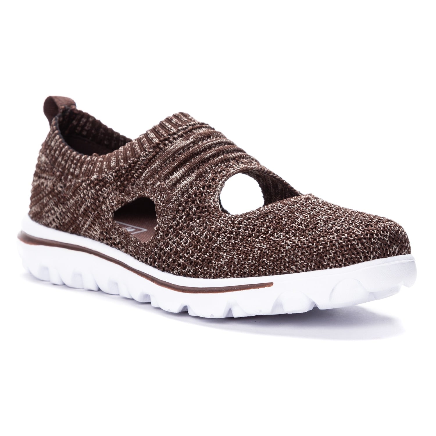 Propet Women's TravelActiv Avid Sneakers - Brown/Beige - Angle
