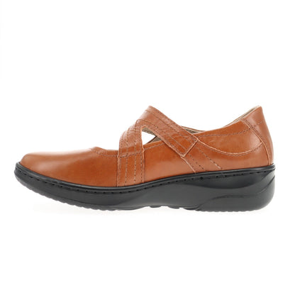 Propet Women's Golda Mary Jane Shoes - Teak - Instep Side
