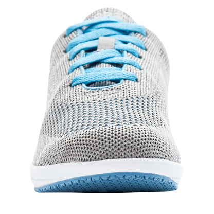 Propet Washable Walker Evolution Women's Lace Up Fashion Sneakers - Lt Grey/Lt Blue - Front
