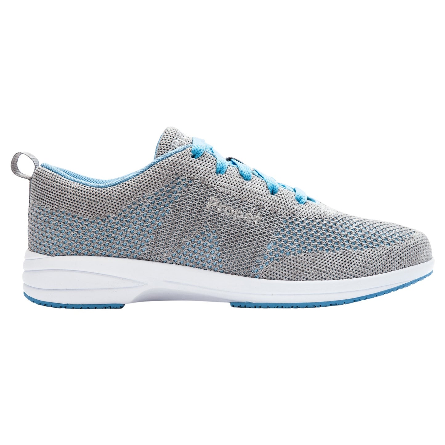 Propet Washable Walker Evolution Women's Lace Up Fashion Sneakers - Lt Grey/Lt Blue - Outer Side