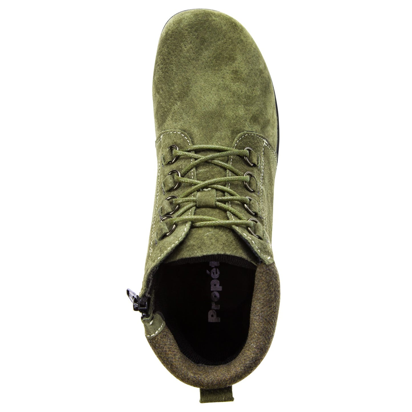 Propet Delaney Women's Side Zip Boots - Olive Suede - Top