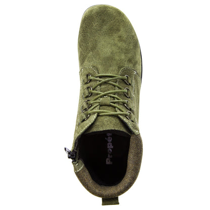 Propet Delaney Women's Side Zip Boots - Olive Suede - Top