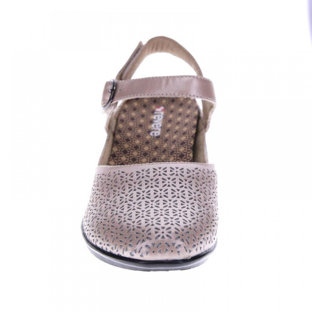 Revere Calais - Women's Slide Sandal - sandal Champagne-Bronze Snake