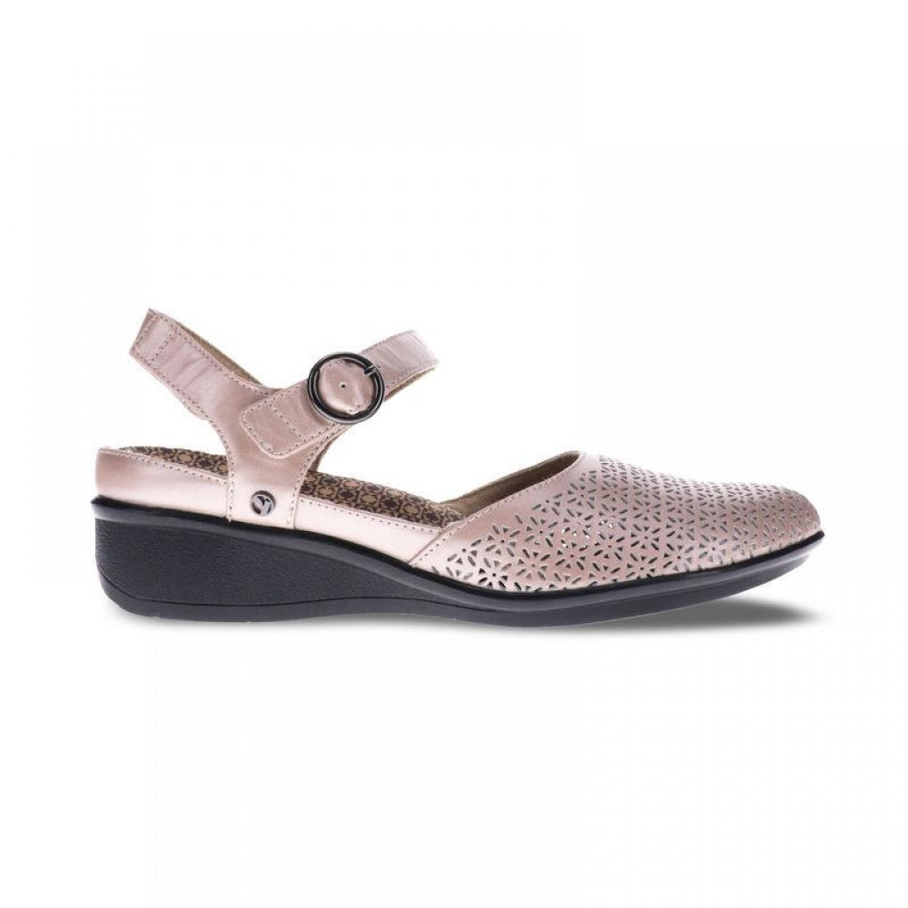 Revere Calais - Women's Slide Sandal - sandal Champagne-Bronze Snake