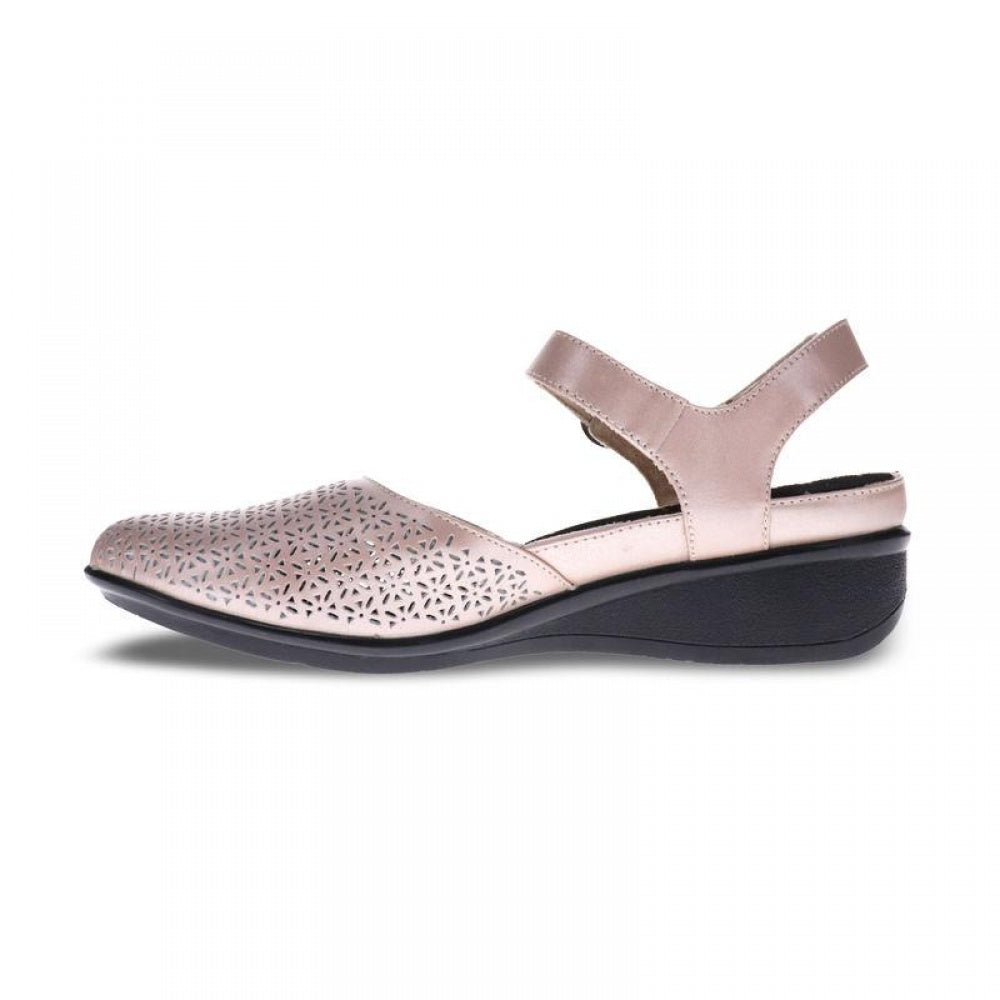 Revere Calais - Women's Slide Sandal - sandal Champagne-Bronze Snake