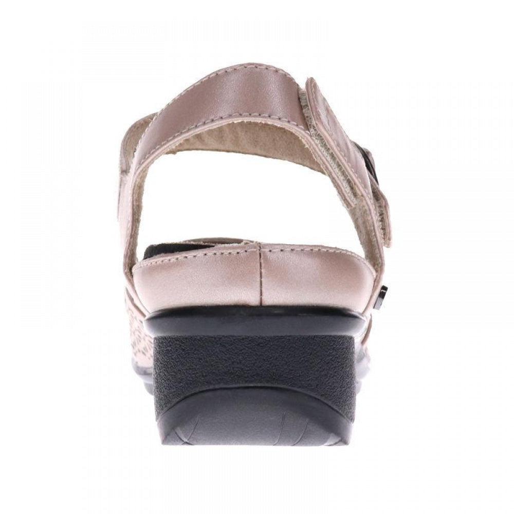 Revere Calais - Women's Slide Sandal - sandal Champagne-Bronze Snake