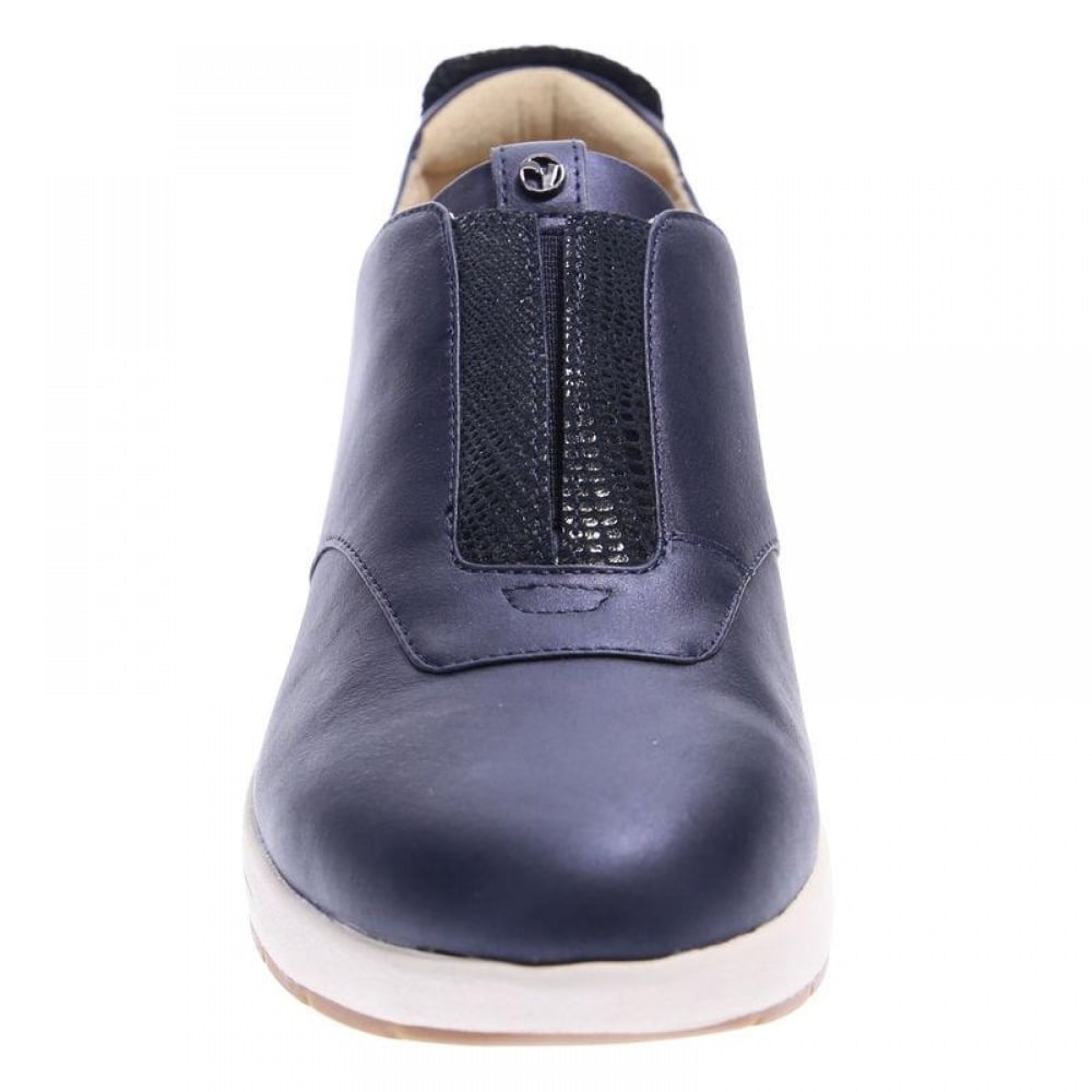 Revere Chicago Women's Slip-On Sneaker - sneaker Sapphire-Navy Lizard