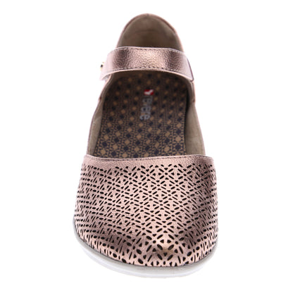 Revere Osaka Leather Mary Jane Shoes - Women's - Rose - Front