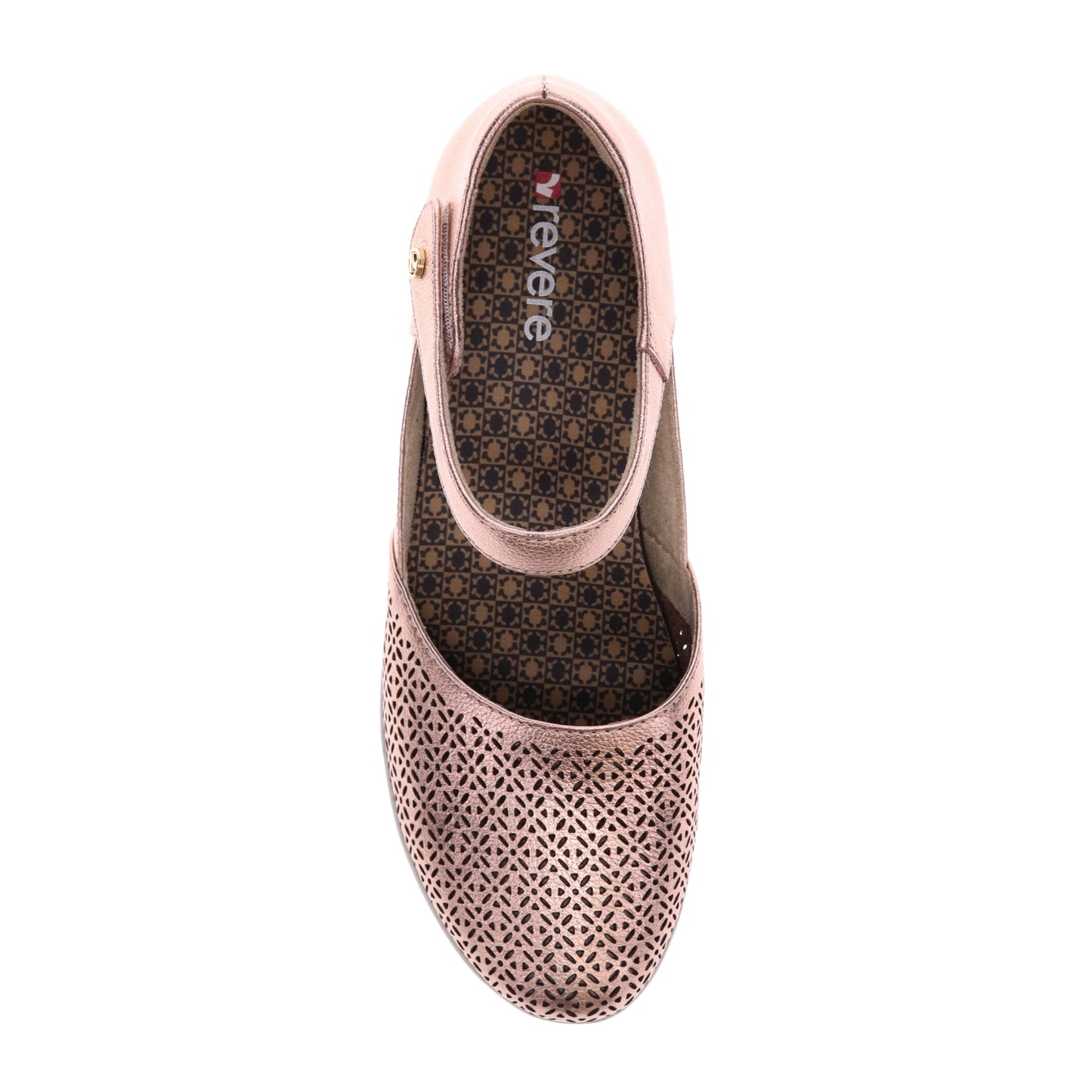 Revere Osaka Leather Mary Jane Shoes - Women's - Rose - Overhead