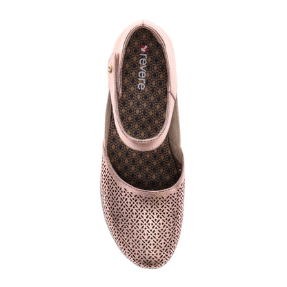 Revere Osaka Leather Mary Jane Shoes - Women's - Rose - Overhead