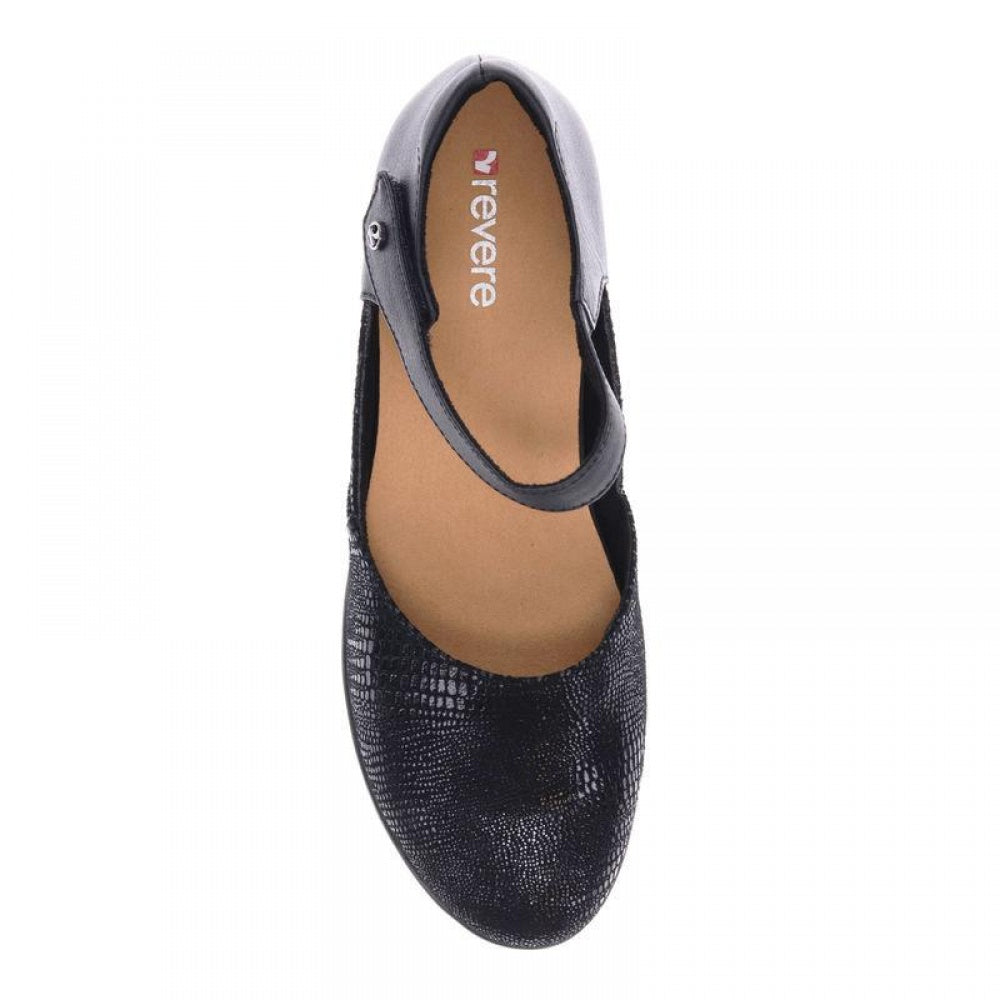 Revere Osaka Mary Jane - Women's - Black Lizard - Overhead