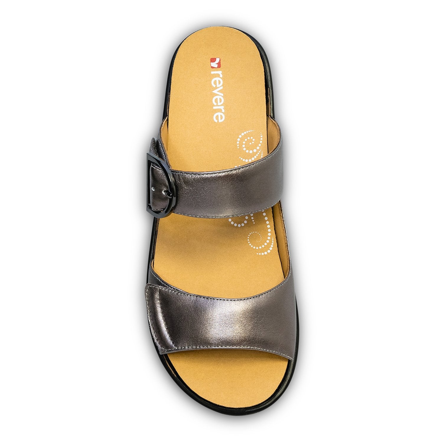 Revere Calais - Women's Slide Sandal - Calais Gunmetal Top