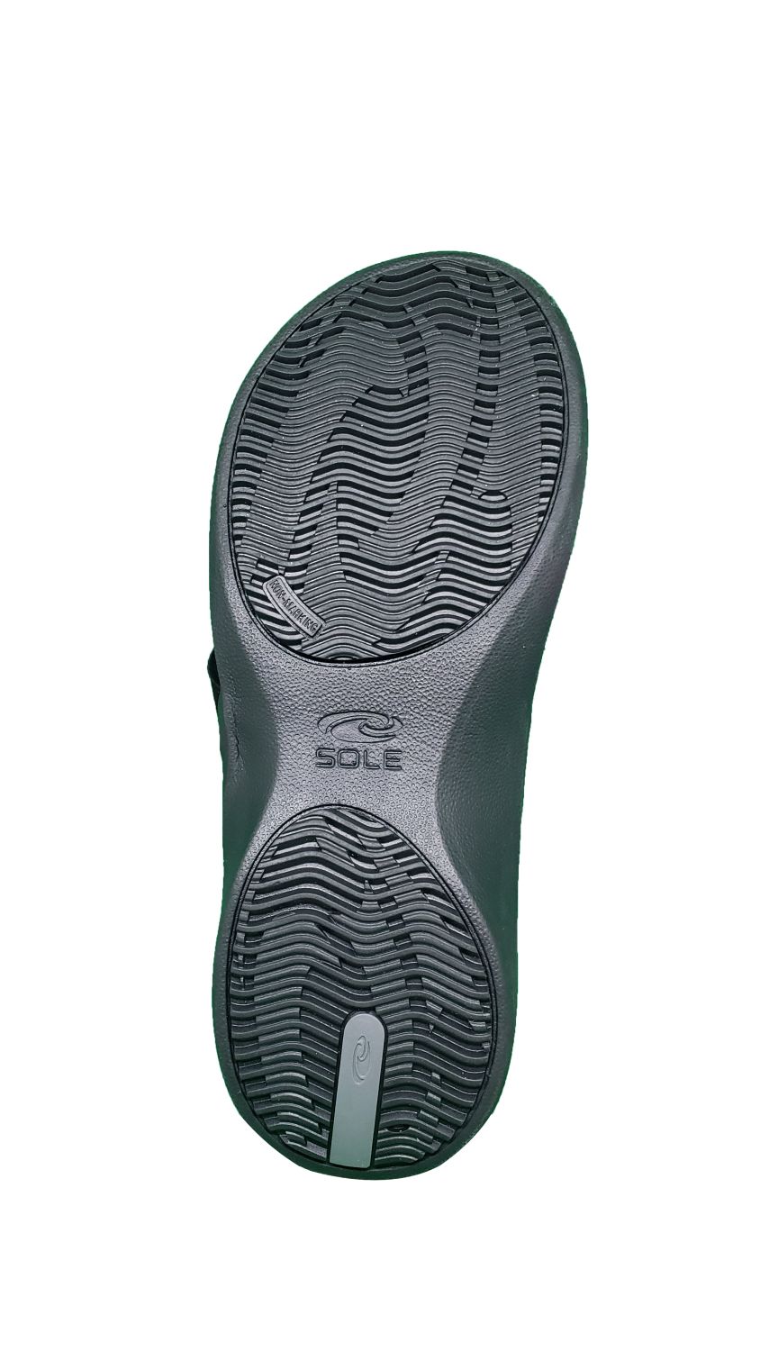 SOLE Men's Sport Flip Flops - Orthotic Support Sandal - flip Raven bottom