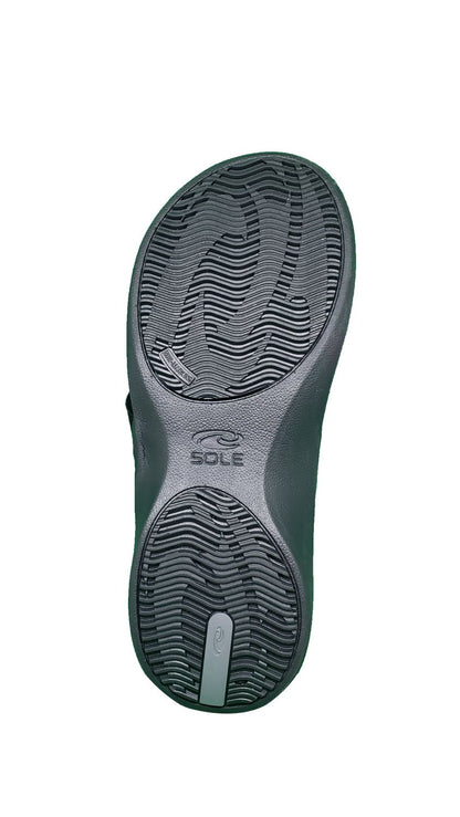 SOLE Men's Sport Flip Flops - Orthotic Support Sandal - flip Raven bottom
