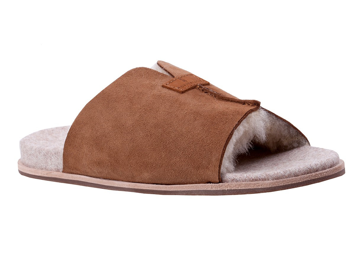 Revitalign Spruce Women's Shearling Slip-on Slipper - Tan - Pair