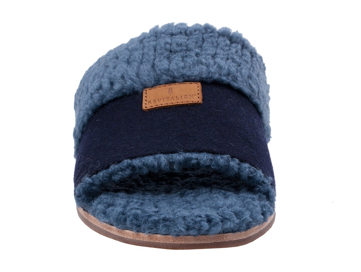 Revitalign Juniper Women's Open Toe Slipper - Navy - Top