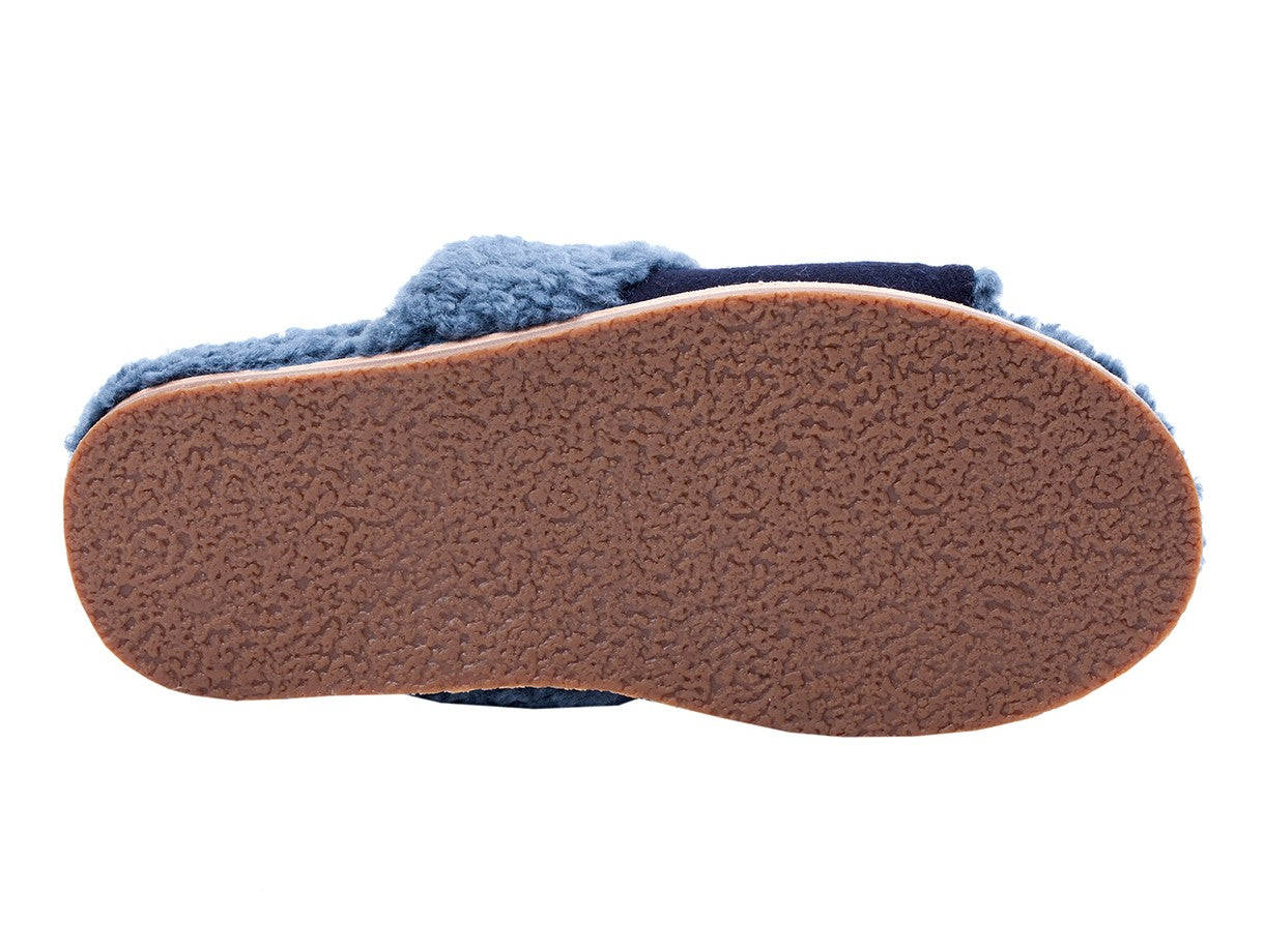 Revitalign Juniper Women's Open Toe Slipper - Navy - Side