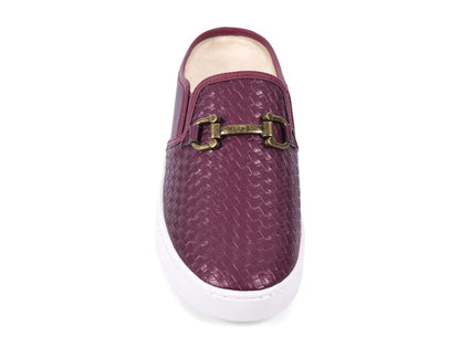 Spenco Durham Embossed Woven Women's Slip-on - Burgundy - Top