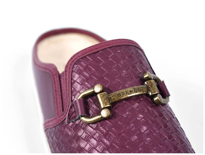 Spenco Durham Embossed Woven Women's Slip-on - Burgundy - Strap