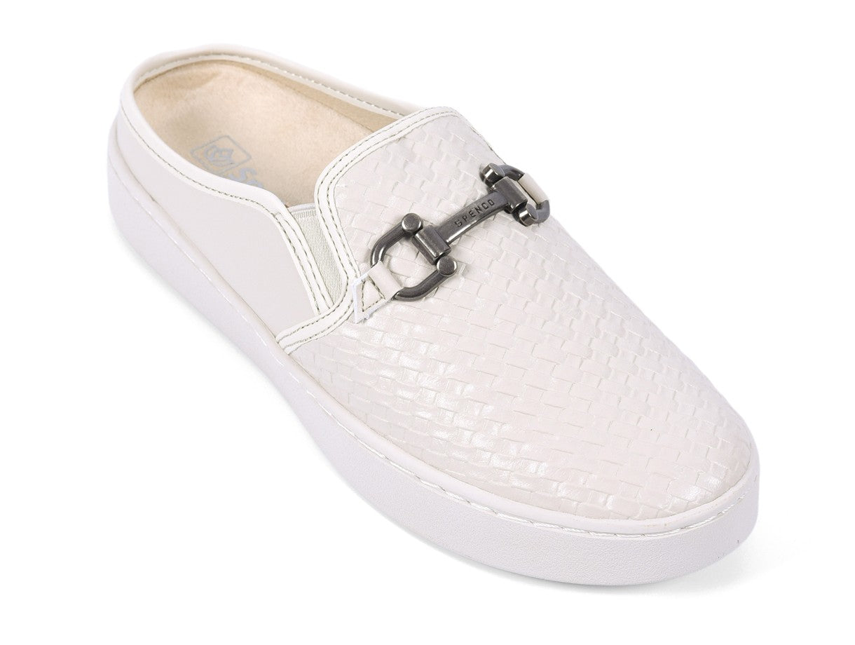 Spenco Durham Embossed Woven Women's Slip-on - Light Grey - Pair