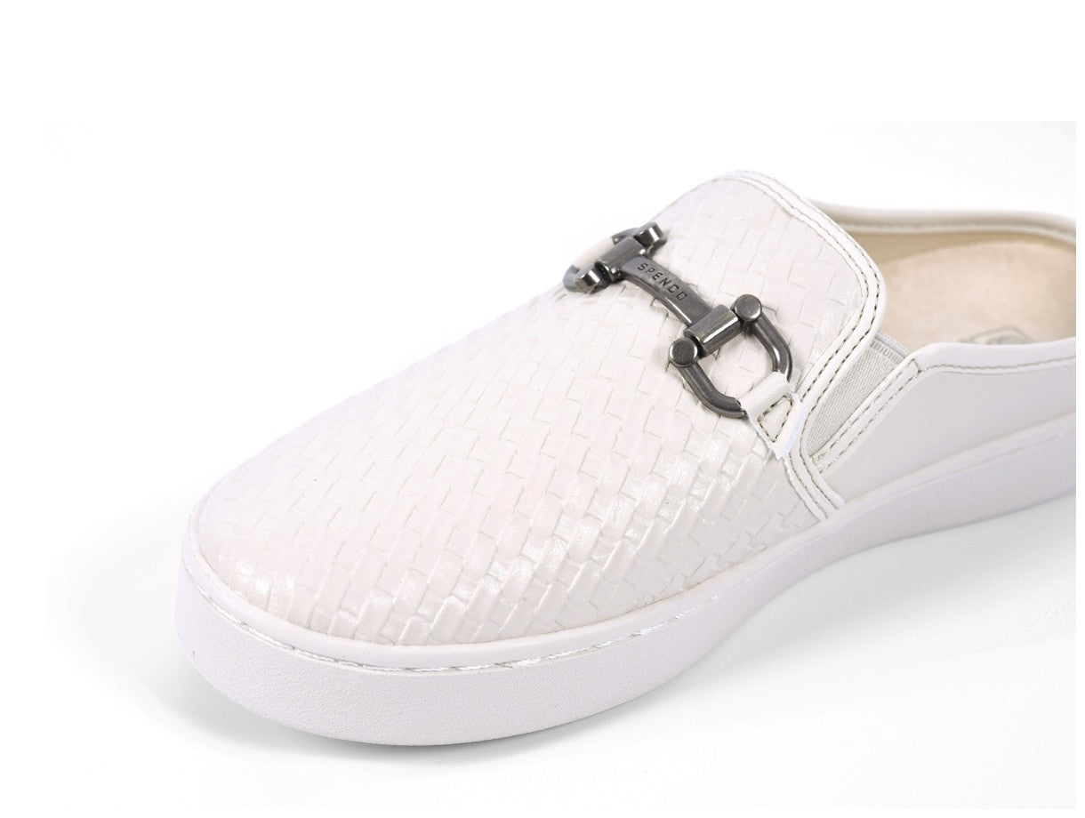 Spenco Durham Embossed Woven Women's Slip-on - Light Grey - 8