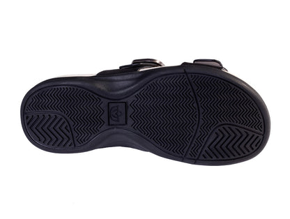 Spenco Vista Slide Women's Leather Arch Support Sandal - Black - Side