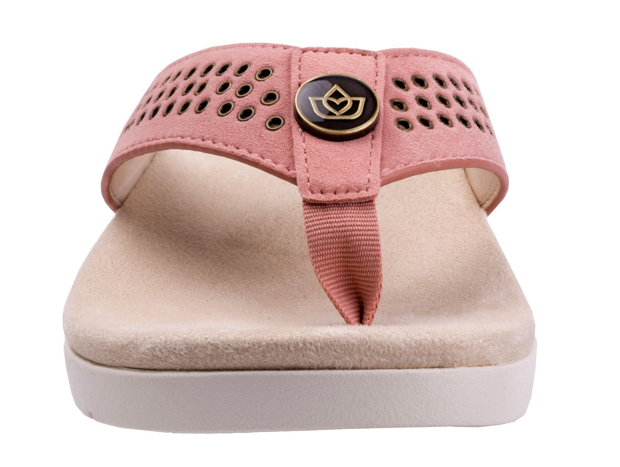 Spenco Laguna Stud Women's Orthotic Sandal - Pale Blush - Top