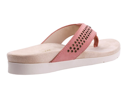 Spenco Laguna Stud Women's Orthotic Sandal - Pale Blush - Bottom
