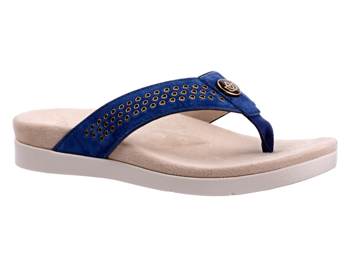 Spenco Laguna Stud Women's Orthotic Sandal - Peacoat - Pair