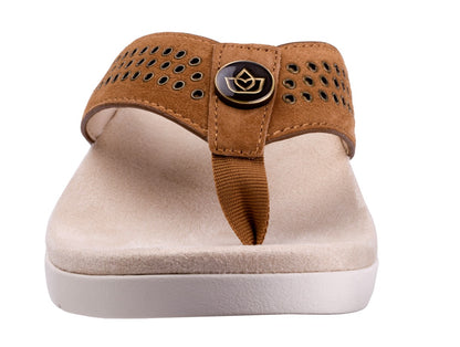 Spenco Laguna Stud Women's Orthotic Sandal - Saddle - Top