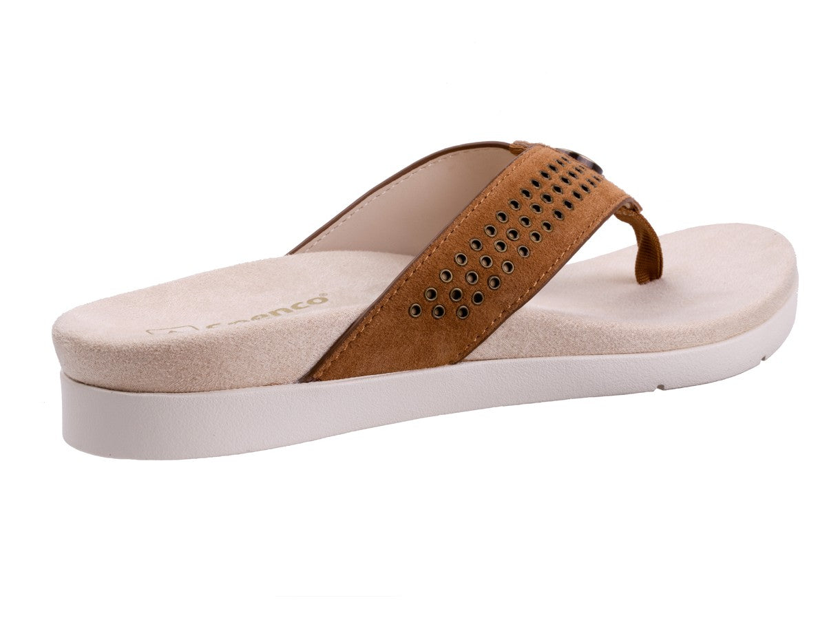 Spenco Laguna Stud Women's Orthotic Sandal - Saddle - Bottom