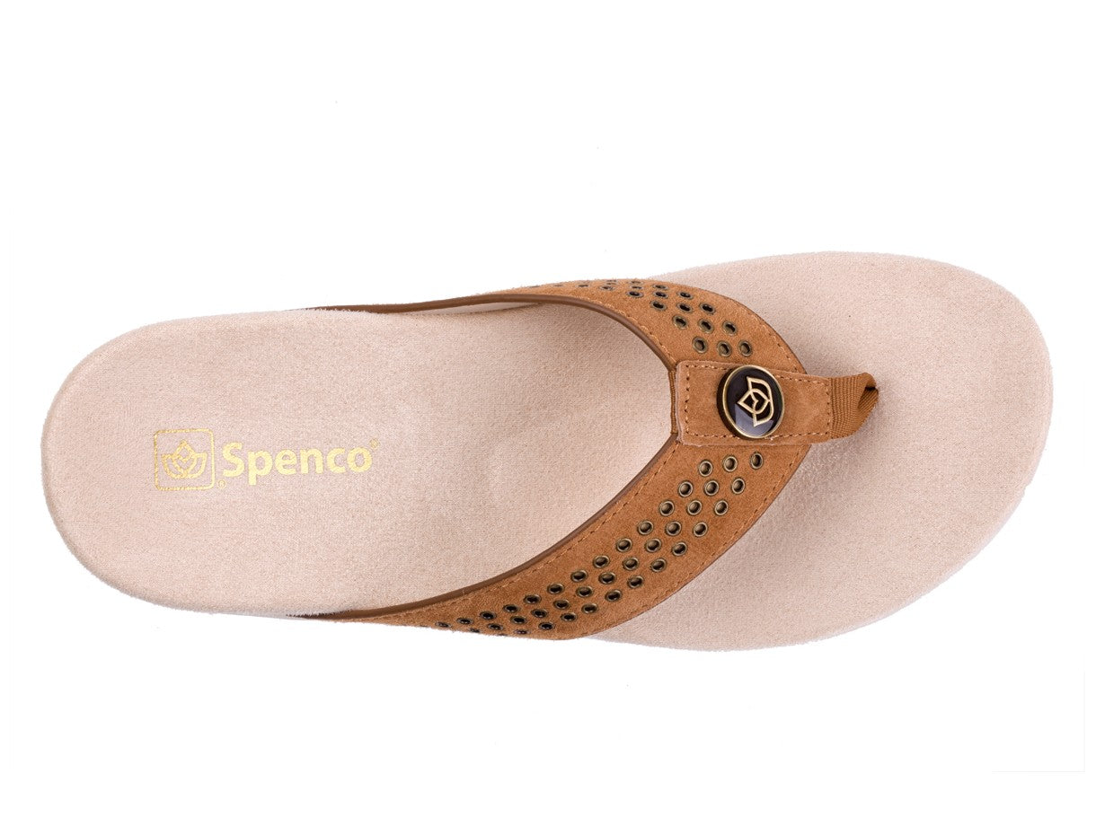 Spenco Laguna Stud Women's Orthotic Sandal - Saddle - Swatch