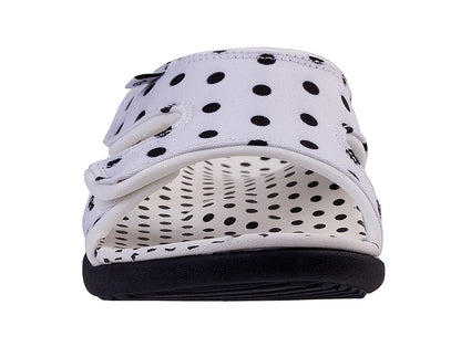 Spenco Kholo Polka Dot Women's Orthotic Slide Sandal - White - Top