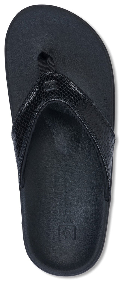 Spenco Yumi 2 Snake Women's Orthotic Sandal - Black - Top