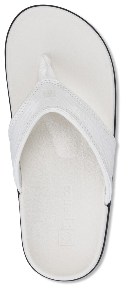 Spenco Yumi 2 Snake Women's Orthotic Sandal - White - Top