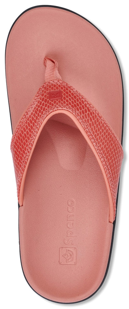 Spenco Yumi 2 Snake Women's Orthotic Sandal - Terra Cota - Top