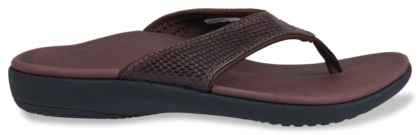 Spenco Yumi 2 Snake Women's Orthotic Sandal - Brown - Side