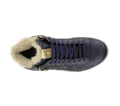 Strive Chatsworth II Women's Comfort Boot - Navy Sparkle - Overhead