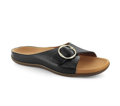 Strive Gavi II - Women\'s Slip-on Supportive Dressy Sandal - Black - Angle