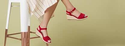 Vionic Ariel Women's Wedge Black Cherry Nude