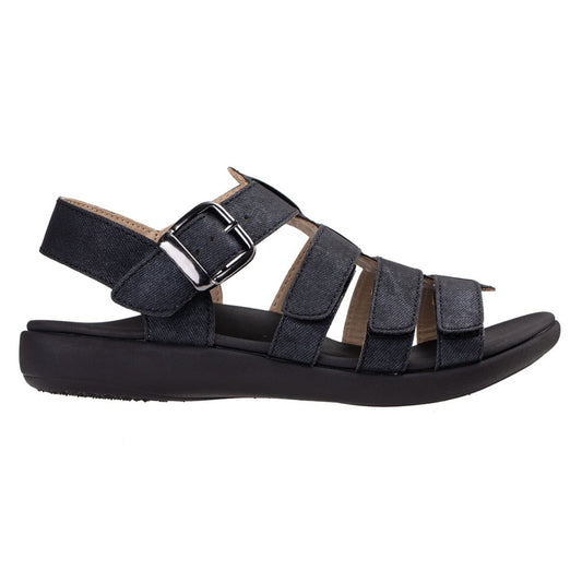 Revitalign Verona Shimmer Supportive Orthotic Women's Sandals - Black - Product View - 1