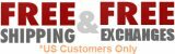 Free shipping and exchanges